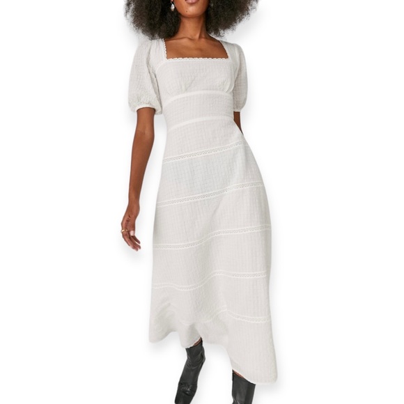 Reformation Dresses & Skirts - REFORMATION Zooey Midi Dress in White ~ EUC, Like New, Size 4